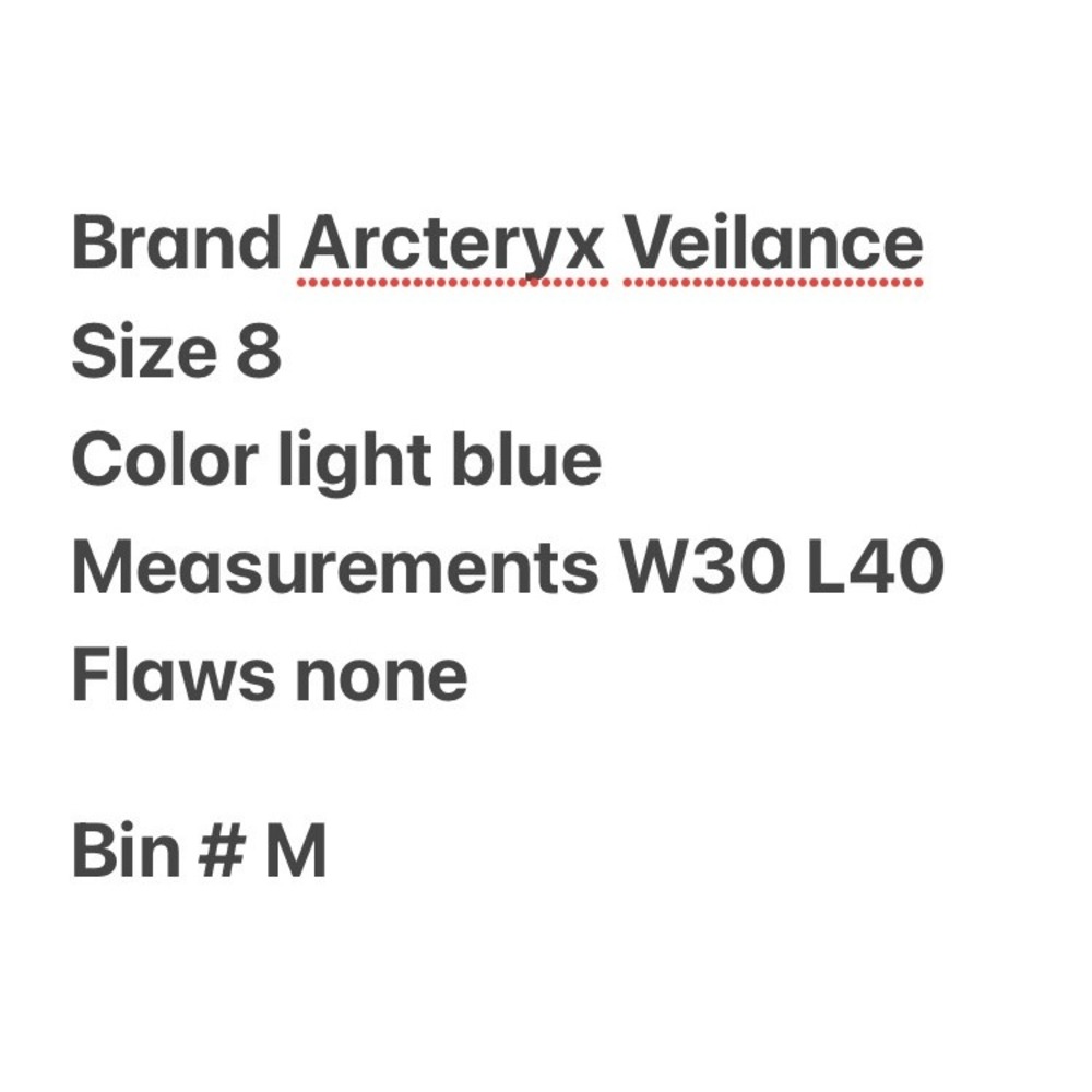 Arc'teryx Womens Veilance Cella Pants Size 8 Aerial Blue Pockets Nylon Blend - Picture 9 of 9